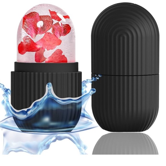 Black Silicone Ice Face Eyes Roller Mold De Puff Eye Bags Migraines - Picture 1 of 3